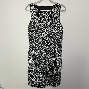 Women’s XOXO black leopard print sleeveless shift dress size 11